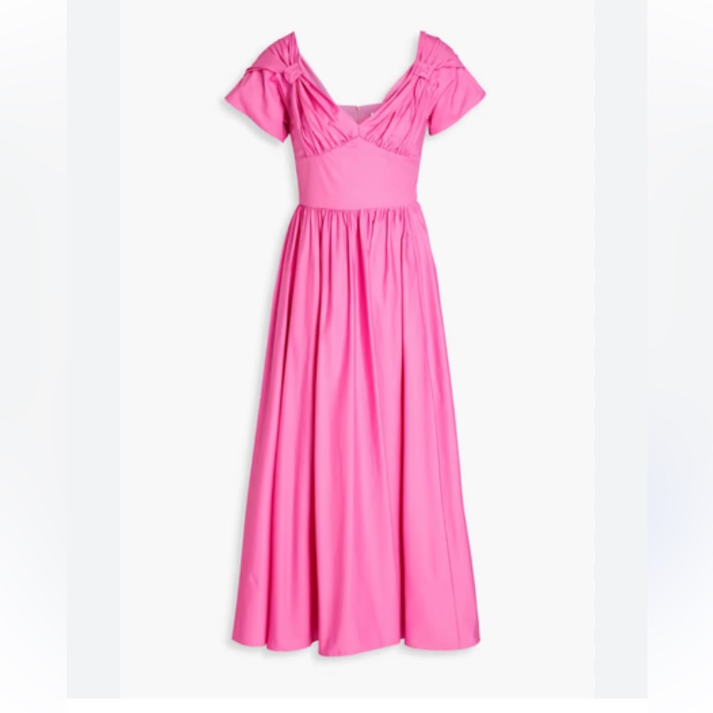 Pink Pleated A-Line Maxi Dress for Cocktail